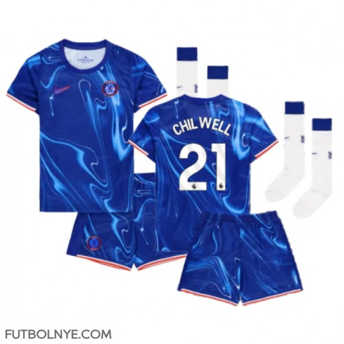 Camiseta Chelsea Ben Chilwell #21 Primera Equipación para niños 2024-25 manga corta (+ pantalones cortos)